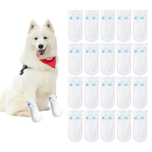 LUHOCIY Hundeschuhe Pfotenschutz Outdoor, Pfotenschutz Hund Verletzung, Hundesocken Outdoor, wasserdichte Einweg-Hundestiefel zum Schutz der Pfoten, Geeignet für Spaziergänge im Freien und im Haus LUHOCIY Hundeschuhe Pfotenschutz Outdoor, Pfotenschutz Hund Verletzung, Hundesocken Outdoor, wasserdichte Einweg-Hundestiefel zum Schutz der Pfoten, Geeignet für Spaziergänge im Freien und im Haus von LUHOCIY