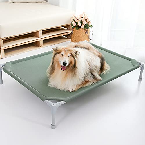 LULUMAIC Erhöhtes kühlendes Haustierbett, tragbares hochgezogenes Haustierbett mit schleffest resistenten Füßen, Haustierbett im Innen- und Außenbereich für mittelgroße Hunde und Katzen zum Camping von LULUMAIC