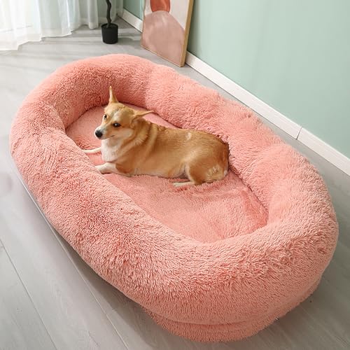 LULUMAIC Großes menschliches Hundebett für Menschen und Haustiere, 65 * 37 * 12 Zoll Plüsch Riesen -Bohnensack -Hundebett für Menschengröße, Flauschiges Hundebett und Sofa Cosy Nickerbett (Pink 75 * LULUMAIC Großes menschliches Hundebett für Menschen und Haustiere, 65 * 37 * 12 Zoll Plüsch Riesen -Bohnensack -Hundebett für Menschengröße, Flauschiges Hundebett und Sofa Cosy Nickerbett (Pink 75 * von LULUMAIC