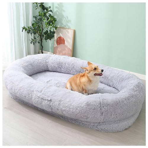 LULUMAIC Haustier -Riesen -Hundebett für Menschen, Erwachsener Hundebett für Menschen, menschliches Hundebett, luxuriöses Hundebett wasserdichtes waschbarer Riesen -Bohnenbeutel -Hund (hellgrau 190 LULUMAIC Haustier -Riesen -Hundebett für Menschen, Erwachsener Hundebett für Menschen, menschliches Hundebett, luxuriöses Hundebett wasserdichtes waschbarer Riesen -Bohnenbeutel -Hund (hellgrau 190 von LULUMAIC