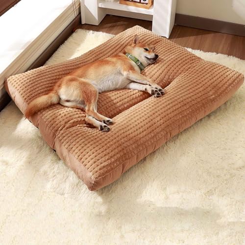 LULUMAIC Hundebett, Hundebettmatte mit Abnehmbarer maschinenwaschbarer Abdeckung, Hundebettmission für Kisten mit einem Rutsch-Rücken für kleine mittelgroße und große Hunde, braun, s LULUMAIC Hundebett, Hundebettmatte mit Abnehmbarer maschinenwaschbarer Abdeckung, Hundebettmission für Kisten mit einem Rutsch-Rücken für kleine mittelgroße und große Hunde, braun, s von LULUMAIC