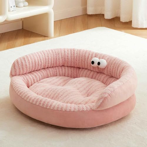LULUMAIC Hundebett, Katzenbett, weiches Hundesofa-Couchbett mit Nicht skotischem Boden, waschbares Hundebett, beruhigendes Hundebett, Flauschiges Katzensofa für Katzen und kleine Hunde, rosa, l LULUMAIC Hundebett, Katzenbett, weiches Hundesofa-Couchbett mit Nicht skotischem Boden, waschbares Hundebett, beruhigendes Hundebett, Flauschiges Katzensofa für Katzen und kleine Hunde, rosa, l von LULUMAIC