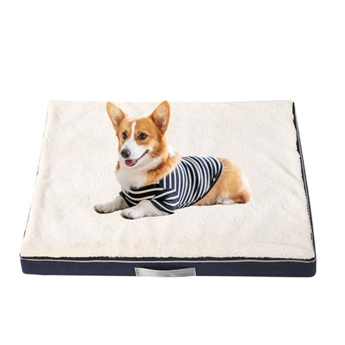 LULUMAIC Hundebett, wasserdichte orthopädische Hundebett, weiches Hundesofa-Bett mit abnehmbaren und waschbaren Decken, Schaumstoffhundsofa-Bettmatratze mit Nicht rutscher Basis, Weiß+Blau, XXL LULUMAIC Hundebett, wasserdichte orthopädische Hundebett, weiches Hundesofa-Bett mit abnehmbaren und waschbaren Decken, Schaumstoffhundsofa-Bettmatratze mit Nicht rutscher Basis, Weiß+Blau, XXL von LULUMAIC
