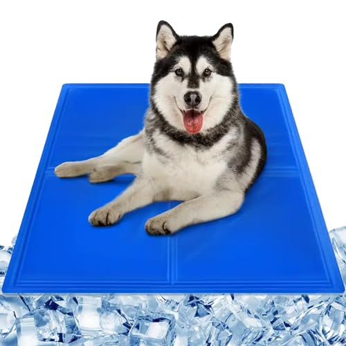 LULUMAIC Hundekühlmatte, druckaktiviertes Gel, selbstkühlendes Pad für Hunde und Katzen, Faltbare tragbare Kühlmatte für Hunde, ideal für Zwinger, Kisten, Betten, Autositze im Innen- und LULUMAIC Hundekühlmatte, druckaktiviertes Gel, selbstkühlendes Pad für Hunde und Katzen, Faltbare tragbare Kühlmatte für Hunde, ideal für Zwinger, Kisten, Betten, Autositze im Innen- und von LULUMAIC
