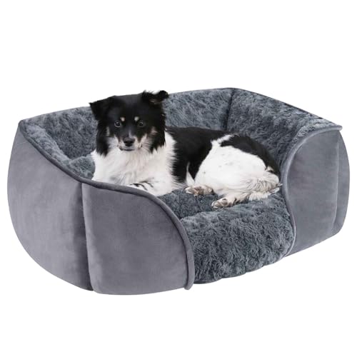 LULUMAIC Innenpulpenbett, Hundebetten waschbarer großer, gemütlicher Welpenbett, Matratze Matte für Haustier, Flauschiges Rechteck-Kuschel-Haustierbett mit Schlittenboden, grau, m LULUMAIC Innenpulpenbett, Hundebetten waschbarer großer, gemütlicher Welpenbett, Matratze Matte für Haustier, Flauschiges Rechteck-Kuschel-Haustierbett mit Schlittenboden, grau, m von LULUMAIC