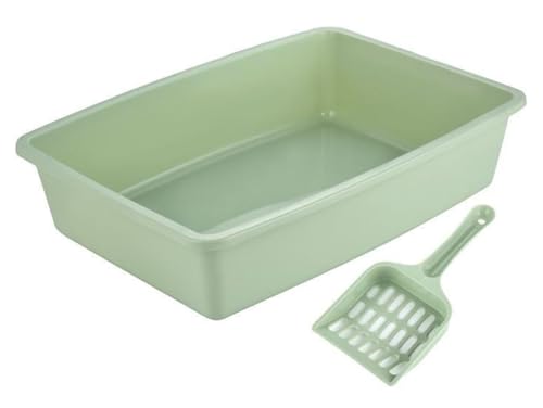 LULUMAIC Katzentoilette, Katzentoilette, Katzentoilette, Kunststoff-Katzentoilette mit Streuschaufel, große Katzentoilette, geeignet für Kätzchen, für Kätzchen bis hin zu älteren Katzen, LULUMAIC Katzentoilette, Katzentoilette, Katzentoilette, Kunststoff-Katzentoilette mit Streuschaufel, große Katzentoilette, geeignet für Kätzchen, für Kätzchen bis hin zu älteren Katzen, von LULUMAIC