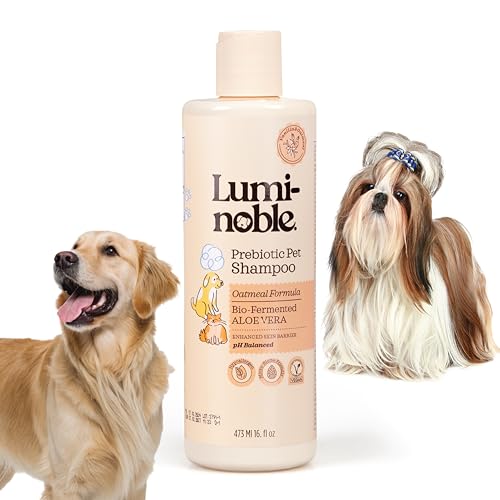 LUMI-NOBLE. Prebiotisches Hunde-Shampoo - Hypoallergen für empfindliche Haut - Vegane Bio-Formulierung mit fermentierter Aloe Vera - Talgregulierend und pflegend - Ohne synthetische Zusätze LUMI-NOBLE. Prebiotisches Hunde-Shampoo - Hypoallergen für empfindliche Haut - Vegane Bio-Formulierung mit fermentierter Aloe Vera - Talgregulierend und pflegend - Ohne synthetische Zusätze von LUMI-NOBLE.