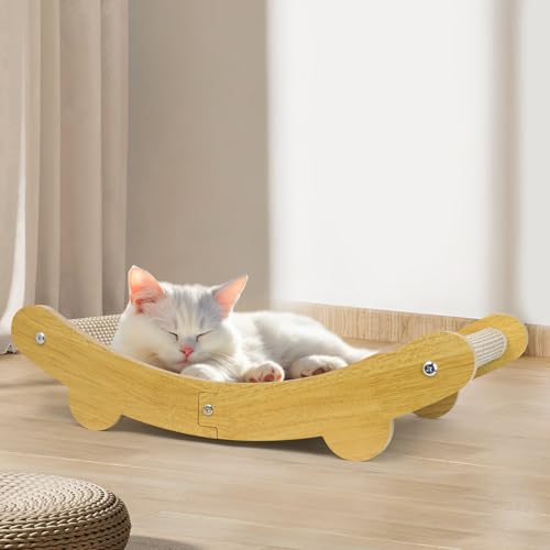 LUMIN TUTU 2-in-1 Kratzbrett & Katzenbett, katzenkratzbretter Kratzmatte aus Baumwolle/Leinen mit Holzständer, langlebig & wiederwendbar, 59x34cm kratzpappe für Katzen, ohne Abrieb LUMIN TUTU 2-in-1 Kratzbrett & Katzenbett, katzenkratzbretter Kratzmatte aus Baumwolle/Leinen mit Holzständer, langlebig & wiederwendbar, 59x34cm kratzpappe für Katzen, ohne Abrieb von LUMIN TUTU