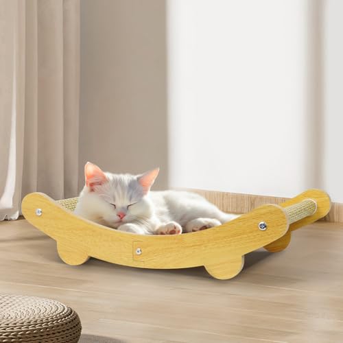 LUMIN TUTU 2-in-1 Kratzbrett & Katzenbett, katzenkratzbretter Kratzmatte aus Leinen mit Holzständer, langlebig & wiederwendbar, 59x34cm kratzpappe für Katzen, ohne Abrieb LUMIN TUTU 2-in-1 Kratzbrett & Katzenbett, katzenkratzbretter Kratzmatte aus Leinen mit Holzständer, langlebig & wiederwendbar, 59x34cm kratzpappe für Katzen, ohne Abrieb von LUMIN TUTU