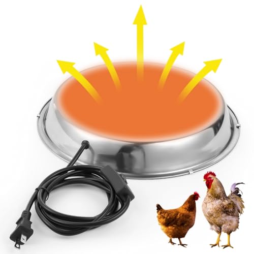 LUMINFLY Beheizter Boden Huhn Haustier Warmwasserbereiter, Metall Geflügel Brunnen Warmwasserbereiter Haustier für Enteiser Beheizte Basis, Geflügeltränke Bewässerung 55 Watt für Winter LUMINFLY Beheizter Boden Huhn Haustier Warmwasserbereiter, Metall Geflügel Brunnen Warmwasserbereiter Haustier für Enteiser Beheizte Basis, Geflügeltränke Bewässerung 55 Watt für Winter von LUMINFLY