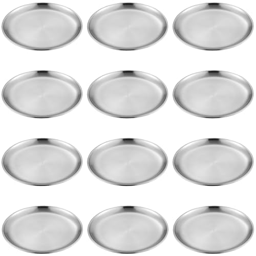 LUMINFLY Futternäpfe aus Edelstahl, 6,7 x 1,5 cm, flach, Whiskerfreundlich, ideal für Kätzchen, Frettchen und Streuner, 12 Stück LUMINFLY Futternäpfe aus Edelstahl, 6,7 x 1,5 cm, flach, Whiskerfreundlich, ideal für Kätzchen, Frettchen und Streuner, 12 Stück von LUMINFLY