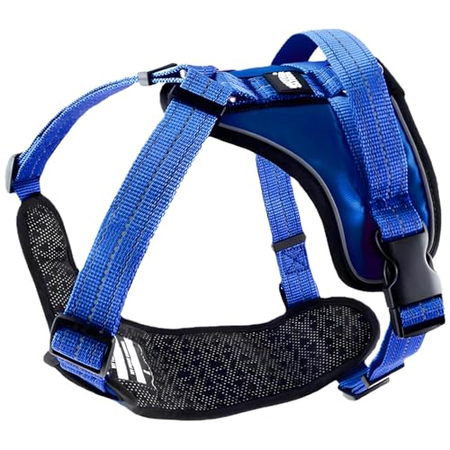 LUMINFLY Hunde Auto-Sicherheitsgeschirr mit reflektierenden Streifen, verstellbar, bequeme Schnellverschluss-Schnalle für Hunde von LUMINFLY