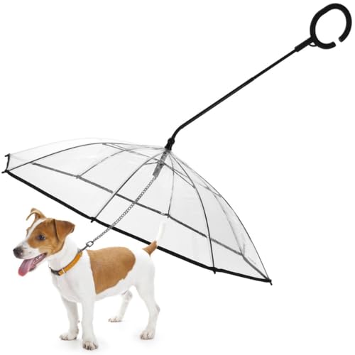 Regenschirm mit Kettenleine für Welpen, kleine Hunde, Haustier für Regenschirm, Hund, Regen, Schnee, Tag, Spazierengehen, Regenschirm mit biegbarem Stangenwinkel verstellbar, Regenschirm Hund mit Regenschirm mit Kettenleine für Welpen, kleine Hunde, Haustier für Regenschirm, Hund, Regen, Schnee, Tag, Spazierengehen, Regenschirm mit biegbarem Stangenwinkel verstellbar, Regenschirm Hund mit von LUMINFLY