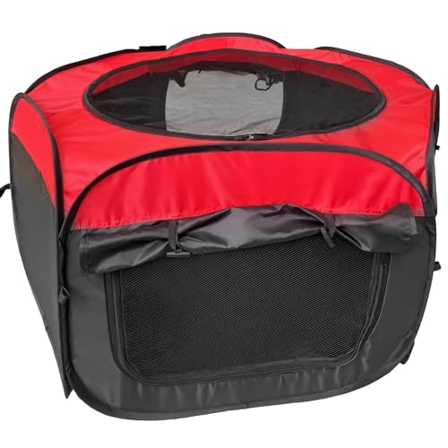 Tragbares Hühnerbrut-Set, Indoor-Butkasten für Küken, 9,5 x 9,4 x 5,2 m, Oxford-Gewebe mit Belüftung und rot-schwarzem Design Tragbares Hühnerbrut-Set, Indoor-Butkasten für Küken, 9,5 x 9,4 x 5,2 m, Oxford-Gewebe mit Belüftung und rot-schwarzem Design von LUMINFLY