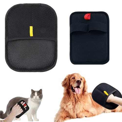 LUMOOM 2 Stück Pet Hair Remover, Double Sided Grooming Glove, Katzenbürste, Hundebürste, Static Removal Gloves, Wiederverwendbare Fellpflegehandschuhe für Haustieref (A+B) von LUMOOM