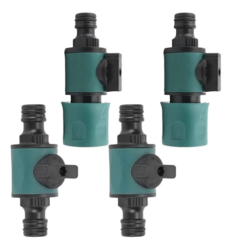 LUMOOM 4 Stück Gartenschlauch Kupplung 1/2 Zoll, Schnellverbinder Set mit Regulierventil, praktischer Schlauchverbinder und Adapter für Gartenschläuche LUMOOM 4 Stück Gartenschlauch Kupplung 1/2 Zoll, Schnellverbinder Set mit Regulierventil, praktischer Schlauchverbinder und Adapter für Gartenschläuche von LUMOOM