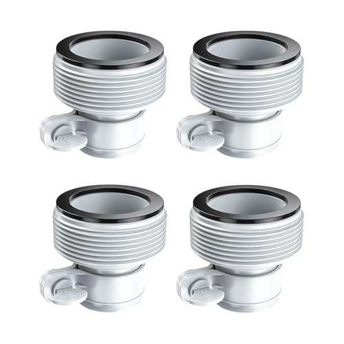 LUMOOM 4 Stück Poolschlauch Adapter, Schlauchadapter, Poolschlauch Verbinder, Schlauchumwandlungsadapter für 1.5/1.25 Zoll Schlauch, Type B Hose Adapter für Intex Pool von LUMOOM