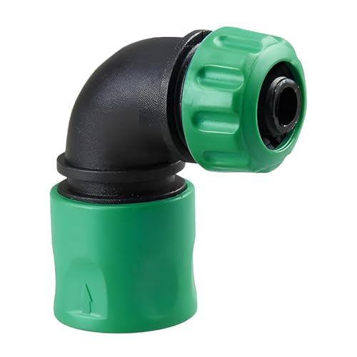 LUMOOM Gartenschlauch Schnellkupplung Winkeladapter, 1/2 Zoll Schlauchanschluss, 90 Grad Schlauchkrümmer, Gartenschlauchhahn Zubehör für Gartenbewässerung, Bewässerung, Autowäsche (Grün) von LUMOOM