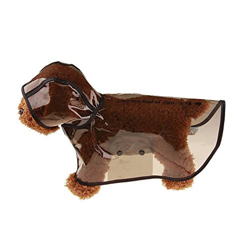 LUNLUN Haustier-Regenmantel, transparent, wasserdicht, für mittelgroße Hunde und kleine Hunde (Farbe: Schwarz, Größe 5XL) von LUNLUN