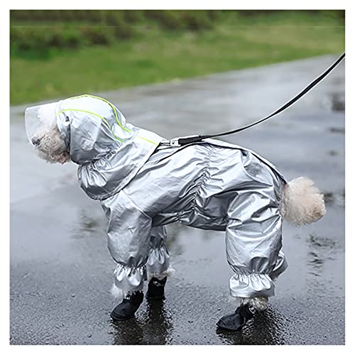 LUNLUN Regenmantel für Hunde, für den Außenbereich, wasserdicht, Größe L, Silberfarben von LUNLUN