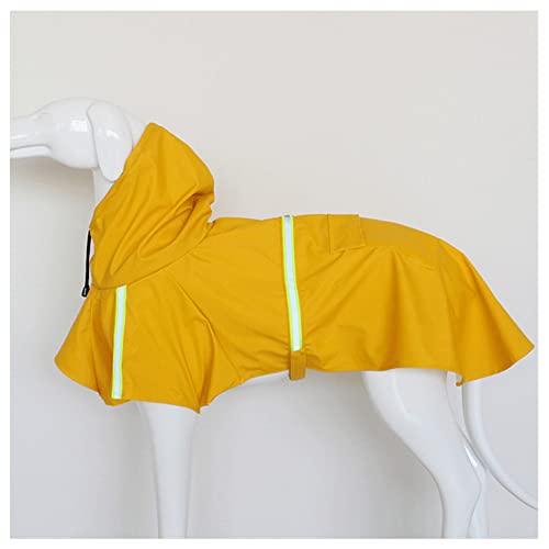 LUNLUN Regenmantel für Hunde und Katzen, wasserdicht, für kleine und mittelgroße und große Hunde, reflektierend, verstellbar, Farbe: Gelb von LUNLUN