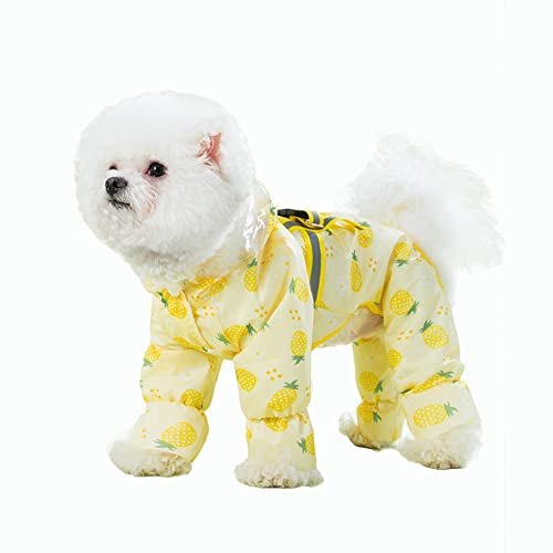 LUNLUN Regenmantel für kleine Hunde, wasserdicht, mit Kapuze, Gelb, Größe XL, Größe XL von LUNLUN