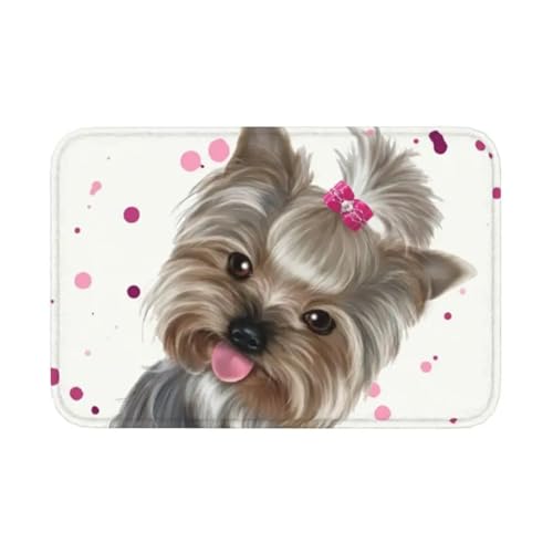 LUNMENGCC Fußmatte Yorkshire Terrier, Yorkie-Hund, rutschfest, schnell trocknend, für den Innenbereich, Küche, Balkon, Teppich, Wohnzimmer, Eingangsbereich LUNMENGCC Fußmatte Yorkshire Terrier, Yorkie-Hund, rutschfest, schnell trocknend, für den Innenbereich, Küche, Balkon, Teppich, Wohnzimmer, Eingangsbereich von LUNMENGCC