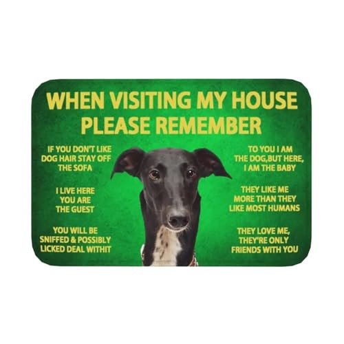 LUNMENGCC Fußmatte mit Aufschrift "Please Remember" Bullterrier, rutschfest, für Küche, Bad, Schlafzimmer, Balkontür, Bodeneingang, Teppich LUNMENGCC Fußmatte mit Aufschrift "Please Remember" Bullterrier, rutschfest, für Küche, Bad, Schlafzimmer, Balkontür, Bodeneingang, Teppich von LUNMENGCC