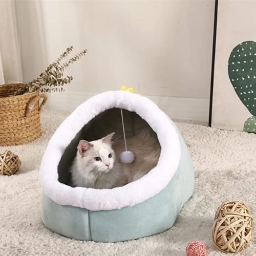 1Pcs Large Space Pet Bed Pad Toy Hanging Ball Cat Bed Cat House Cat Mat Halbgeschlossene Cat Villa Four Seasons Universal Comfort von LUNYY