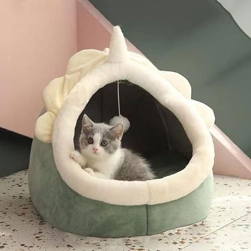 1Pcs Large Space Pet Bed Pad Toy Hanging Ball Cat Bed Cat House Cat Mat Halbgeschlossene Cat Villa Four Seasons Universal Comfort von LUNYY