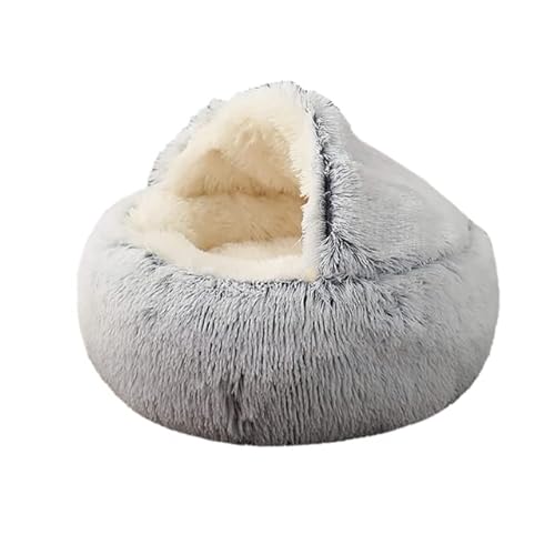 LUNYY 1 Stücke Winter   Plüsch Haustier Katze Bett Rundes Katzenkissen Katzenhaus 2 In 1 Warmer Katzenkorb Haustier Schlafsack Katzennest Zwinger Für Kleine Hundekatzen von LUNYY