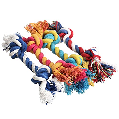 LUNYY 1 stücke Hund Welpen Baumwolle Geflochtene Doppelknoten Seil Kauen Anti Biss Lustiges Spielzeug Heimtierbedarf Hundezubehör LUNYY 1 stücke Hund Welpen Baumwolle Geflochtene Doppelknoten Seil Kauen Anti Biss Lustiges Spielzeug Heimtierbedarf Hundezubehör von LUNYY