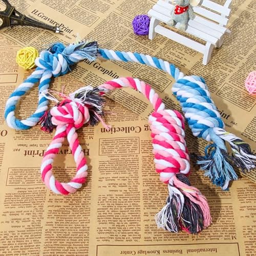 LUNYY 45 * 4 cm Hund Haustier Welpen Kaubaumwollseil Ball Geflochtenes Knotenspielzeug Langlebig Geflochtenes Knochenseil Spielzeug Kauen Zahnen Reinigung Palying Ball LUNYY 45 * 4 cm Hund Haustier Welpen Kaubaumwollseil Ball Geflochtenes Knotenspielzeug Langlebig Geflochtenes Knochenseil Spielzeug Kauen Zahnen Reinigung Palying Ball von LUNYY