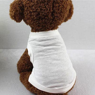 LUNYY Haustierkleidung für kleine, mittelgroße Hunde, solides Baumwoll-T-Shirt, Hundezubehör, Heimtierbedarf, Katzenweste, Hemden von LUNYY