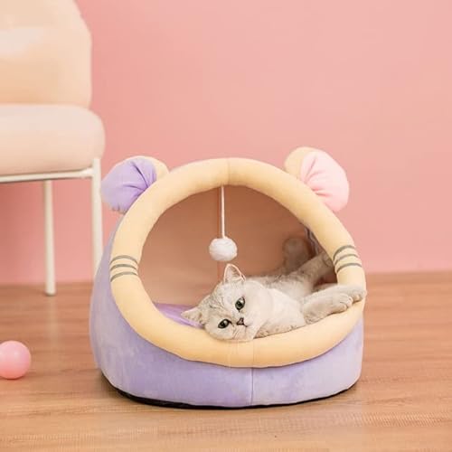 LUNYY Süßes Katzenbett, Warmer Haustierkorb, abnehmbares Kätzchen-Liegekissen, Katzenhaus, weiche kleine Hundematte, Tasche, gemütliches Katzenbett, Sofahaus LUNYY Süßes Katzenbett, Warmer Haustierkorb, abnehmbares Kätzchen-Liegekissen, Katzenhaus, weiche kleine Hundematte, Tasche, gemütliches Katzenbett, Sofahaus von LUNYY