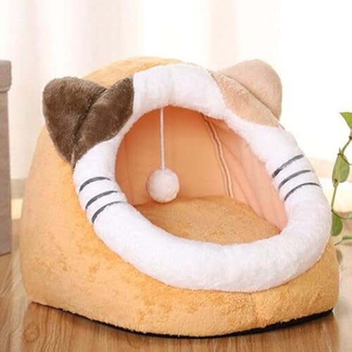 LUNYY Süßes Katzenbett, Warmer Haustierkorb, abnehmbares Kätzchen-Liegekissen, Katzenhaus, weiche kleine Hundematte, Tasche, gemütliches Katzenbett, Sofahaus LUNYY Süßes Katzenbett, Warmer Haustierkorb, abnehmbares Kätzchen-Liegekissen, Katzenhaus, weiche kleine Hundematte, Tasche, gemütliches Katzenbett, Sofahaus von LUNYY