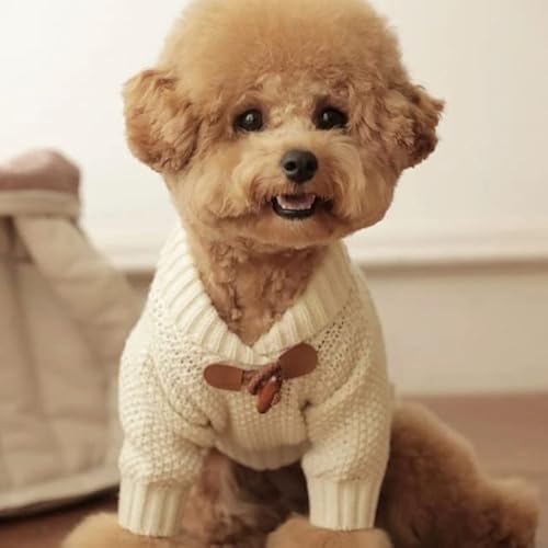 LUNYY Winter-Hundekleidung, Pullover, Overall + Schal, Welpenanzüge, Mantel, Jacke, Overall, Haustier-Hundekostüm, Bekleidung von LUNYY