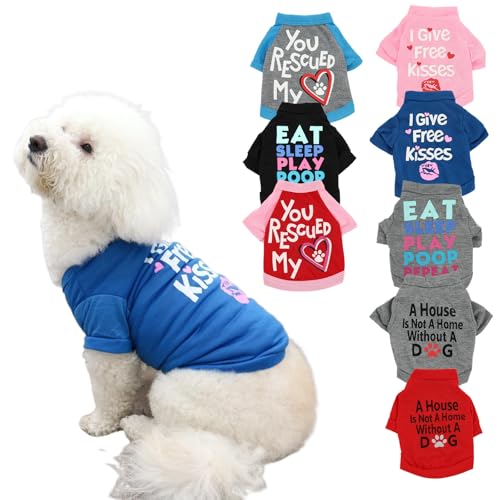 Chihuahua-Kleidung, Hundekleidung für kleine Hunde, Haustierkleidung, bequem, atmungsaktiv, Größe XS für Chihuahua, Yorkie, Teetasse, Größe XS, 8 Stück Chihuahua-Kleidung, Hundekleidung für kleine Hunde, Haustierkleidung, bequem, atmungsaktiv, Größe XS für Chihuahua, Yorkie, Teetasse, Größe XS, 8 Stück von LUODAKA