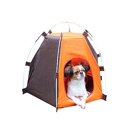 LUOFANG Erhöhtes Hundebett für den Außenbereich mit abnehmbarem Schattenzelt, kühlendes Camping, erhöhtes Hundebett, tragbares Zelt für kleine Hunde von LUOFANG