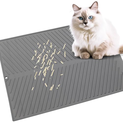 katzenstreumatte katzenklo Katzentoilette Unterlage- katzenstreu Matte,Hochwertiges Silikon Wasserfest Katzentoilettenmatte Anti-Rutsch gestreift LxB 41x51 NW 428g katzenstreumatte katzenklo Katzentoilette Unterlage- katzenstreu Matte,Hochwertiges Silikon Wasserfest Katzentoilettenmatte Anti-Rutsch gestreift LxB 41x51 NW 428g von LUPATDY