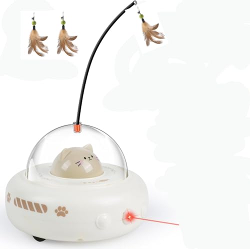 LURICO Interaktives Katzenspielzeug, 360° Drehung Elektrisches Katzenspielzeug, Automatisches, Wiederaufladbares Roter Punkt Spielzeug Für Katzen/Kätzchen/Hunde LURICO Interaktives Katzenspielzeug, 360° Drehung Elektrisches Katzenspielzeug, Automatisches, Wiederaufladbares Roter Punkt Spielzeug Für Katzen/Kätzchen/Hunde von LURICO