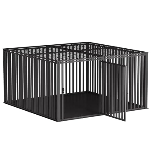 LURIVA Extra große Hundebox aus Stahlrohr mit Mattenboden, 121,9 x 121,9 x 71,1 cm, schwere Hundekäfig, für große Hunde, großer Hundekäfig, Hundehütte, Welpenlaufstall mit Oberseite, Haustierkäfig LURIVA Extra große Hundebox aus Stahlrohr mit Mattenboden, 121,9 x 121,9 x 71,1 cm, schwere Hundekäfig, für große Hunde, großer Hundekäfig, Hundehütte, Welpenlaufstall mit Oberseite, Haustierkäfig von LURIVA