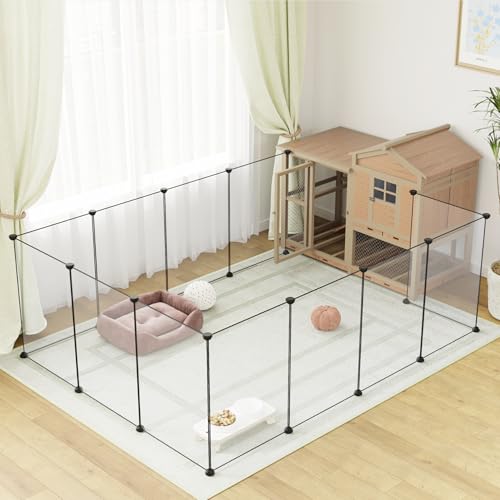 LURIVA Großer Transparenter Laufstall für Hunde, 71,1 cm Hoch, 12 Paneele, Kunststoff-Gehege für Welpen, Kleintiere, Kaninchen, Hundezaun für den Innenbereich LURIVA Großer Transparenter Laufstall für Hunde, 71,1 cm Hoch, 12 Paneele, Kunststoff-Gehege für Welpen, Kleintiere, Kaninchen, Hundezaun für den Innenbereich von LURIVA