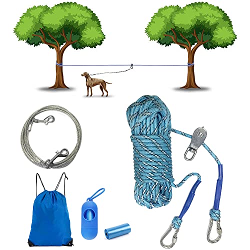 Hundeläufer für Hof mit Trolley Campingleine Hundeauslauf Kabel Hund Zipline für Hinterhof Hundeläufer für Hof mit Trolley Campingleine Hundeauslauf Kabel Hund Zipline für Hinterhof von LURLEEZ