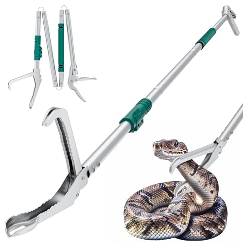 LURMMUE 175,3 cm langer Schlangengreifer, professionelle, robuste Schlangenzange, lange Reichweite, Greifer für Camping, Garten und Notfall von LURMMUE