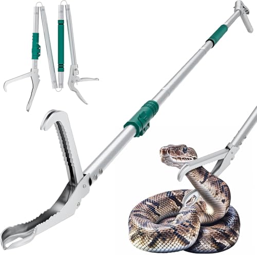 LURMMUE 228,6 cm Schlangengreifer, robuster Schlangengreifer mit langer Reichweite, professionelle Schlangenzange für Camping, Garten, Outdoor und Notfall von LURMMUE