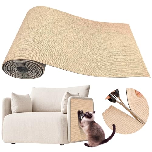 LURNODY 2 Stück Selbstklebend Kratzmatte Katze,30x100CM DIY Kratzbrett Katze,Katzenkratzschutz für Sofa Teppich，Wiederverwendbarer Couch-Schutz für Haustiere von LURNODY