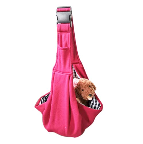 LUVYIMO Haustier-Rucksack Tragbare Hundetasche Schräg Durchgestrichen Haustiertasche Hunderucksack Eine Schulter Große Kapazität (Rotwein) von LUVYIMO