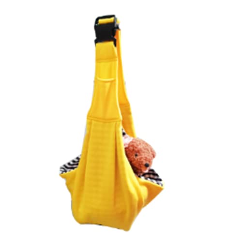 LUVYIMO Haustier-Rucksack Tragbare Hundetasche Schräg Durchgestrichen Haustiertasche Hunderucksack Eine Schulter Große Kapazität (gelb) von LUVYIMO