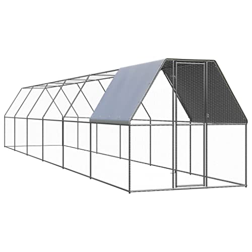 Outdoor Hühnerkäfig 2x12x2m verzinkt Stahl Tiere & Haustierbedarf von LUVYIMO